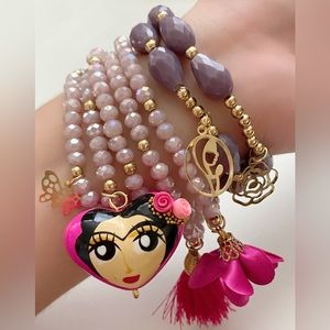 Purple & Pink bracelet set